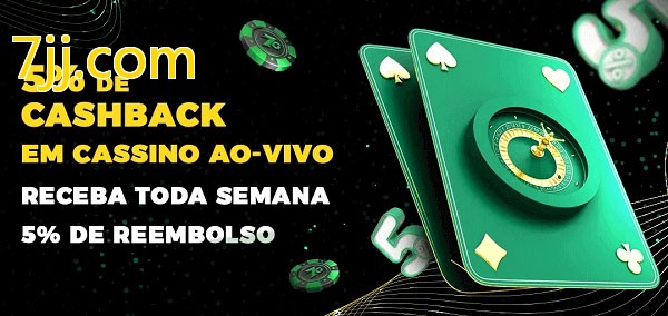 Promoções do cassino ao Vivo 7jj.com